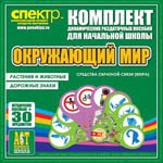 Комплект динамических раздаточных пособий - Окружающий мир (веера). Животные и растения, дорожные знаки. - «globural.ru» - Брянск