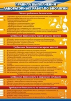 Стенд "Правила выполнения лабораторных работ по биологии" (вариант 2) - «globural.ru» - Брянск