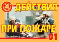 Комплект плакатов "Действия при пожаре" - «globural.ru» - Брянск