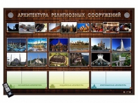 Интерактивный стенд "Архитектура религиозных сооружений" адаптивный, с сенсорным пультом управления и планшетом со шрифтом Брайля (основы духовно-нравственной культуры народов России) - «globural.ru» - Брянск