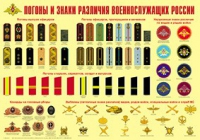 Плакат "Погоны и знаки различия военнослужащих России" - «globural.ru» - Брянск