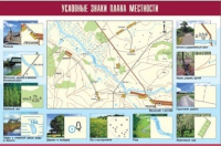 Таблица демонстрационная "Условные знаки плана местности" (винил 100x140) - «globural.ru» - Брянск