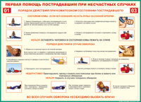Таблица Порядок действий при коматозном состоянии пострадавшего 1000*1400 винил - «globural.ru» - Брянск