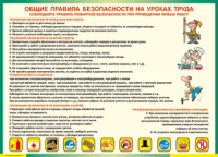Таблица Общие правила безопасности на уроках труда 1000*1400 винил	  - «globural.ru» - Брянск