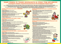 Правила безопасности на уроках труда для девочек 1000*1400 винил	 - «globural.ru» - Брянск