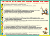 Таблица Правила безопасности на уроке физики 1000*1400 винил	 - «globural.ru» - Брянск