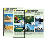 Комплект таблиц по географии раздаточных "Уникальные объекты южных материков" (цвет, лам, А4, 12 шт.) - «globural.ru» - Брянск