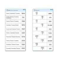 Комплект карточек (10) "Обучающий калейдоскоп. Сложение и вычитание в столбик" - «globural.ru» - Брянск