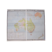 Учебная карта "Австралия и Новая Зеландия" (экономическая) 1100*1340 мм (матовое, 2-стороннее лам.) - «globural.ru» - Брянск
