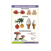 Таблица демонстрационная "Одинаковый, похожий и противоположный" (винил 70x100) - «globural.ru» - Брянск