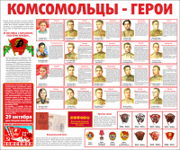 Тематический стенд "Комсомольцы-герои" - «globural.ru» - Брянск