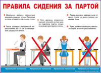Таблица Правила сидения  за партой 1000*1400 винил - «globural.ru» - Брянск