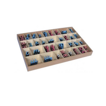 Малый подвижный деревянный алфавит-прописные наклонные буквы - «globural.ru» - Брянск