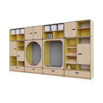 Детская стенка с местом для хранения и зонами отдыха из коллекции «НЕГА» (цвет желтый) - «globural.ru» - Брянск