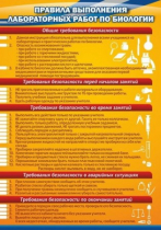 Стенд "Правила выполнения лабораторных работ по биологии" (вариант 2) - «globural.ru» - Брянск