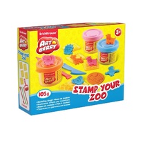 Пластилин на растительной основе Artberry/Stamp Your Zoo 3 бан./35 г со штампами - «globural.ru» - Брянск