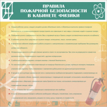 Стенд "Правила пожарной безопасности в кабинете физики" - «globural.ru» - Брянск