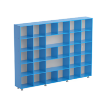 Шкаф-стеллаж без дверок (серый/синий) - «globural.ru» - Брянск