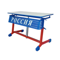 Стол ученический двухместный "Патриот-2о" на газовом лифте (р.гр. № 3-7 и наклоном столешницы) - «globural.ru» - Брянск
