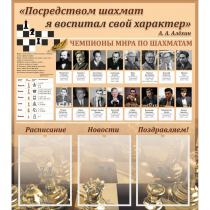 "Шахматы" тематический стенд - «globural.ru» - Брянск