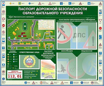 Стенд-уголок "Паспорт дорожной безопасности образовательного учреждения" - «globural.ru» - Брянск